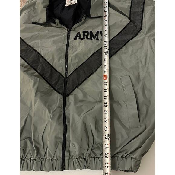 Vintage 1990 Skilcraft Gray/Black ARMY Reflective Lined, Windbreaker Jacket- L - Picture 9 of 10